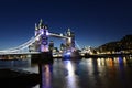 London tower bridge by night Royalty Free Stock Photo