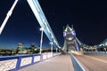 London tower bridge night scene Royalty Free Stock Photo