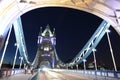 London tower bridge night walk Royalty Free Stock Photo