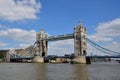 London Tower Bridge on River Thames Royalty Free Stock Photo