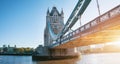 The london Tower bridge at sunrise Royalty Free Stock Photo