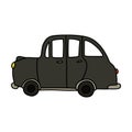 London traditional taxi cab doodle icon, vector color illustration Royalty Free Stock Photo