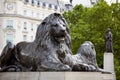 London Trafalgar Square lion in UK