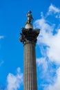 London Trafalgar Square Nelson column Royalty Free Stock Photo
