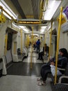 london train inside view