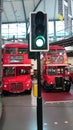 London transport museum - english double deckers Royalty Free Stock Photo