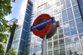 London tube, Canary Wharf station, Royalty Free Stock Photo