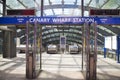 London tube, Canary Wharf station, Royalty Free Stock Photo