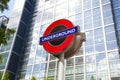 London tube, Canary Wharf station, Royalty Free Stock Photo