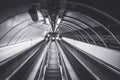 London Tube Escalators BW, Up or Down?