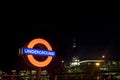 London Tube Sign Royalty Free Stock Photo