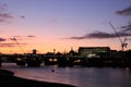 London at twilight