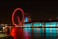 London at twilight. London eye