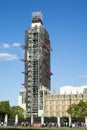 London, U.K., August 22, 2019 - Big Ben under construction, London Royalty Free Stock Photo