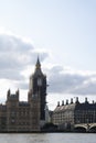 London, U.K. - August22, 2021: city view with Big Ben clock tower landmark of London under renovation Royalty Free Stock Photo