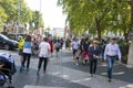 London, U.K. August 22, 2019 - People wlking in the street, summer day