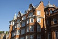 London, U.K. August 22, 2019 - typical apartments building, ewardian residential houses in London. Summer day