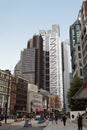 London, U.K., July 23,2021 - people walking near Liverpool Street Station in London. City view, crowded people