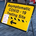 London UK, April 19 2021 Asymptomatic COVID-19 Testing Station