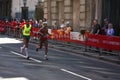 London,uk. April 2018: Blind runner in the London Marathon Royalty Free Stock Photo