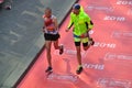 London,uk. April 2018: Blind runner in the London Marathon Royalty Free Stock Photo