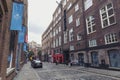 Cobbled alley of Earlham Street seen from the Seven Dials, central London, UK