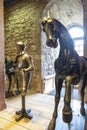 Collections of the Royal Armouries exhibited inside the White Tower building at the Tower of London, England