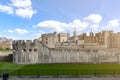 Royal Palace and Fortress of the Tower of London a historic castle and popular tourist attraction in central London, England Royalty Free Stock Photo