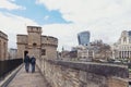 The inner ward area of Royal Palace and Fortress of the Tower of London, a historic castle and popular tourist attraction, England