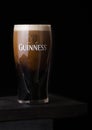 LONDON, UK - APRIL 27, 2018: Original glass of Guinness draught