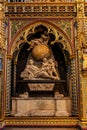 Sir Isaac Newton memorial in Westminster Abbey, London, UK