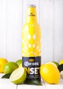 LONDON, UK - APRIL 27, 2018: Steel Bottle of Corona Extra Beer S Royalty Free Stock Photo