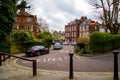 LONDON, UK - April, 13: Typical english street with victorian houses