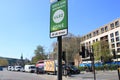 ULEZ sign, London, UK - April 9 2019: ULEZ Ultra low emission zone new charge London prepare for new Ultra Low Emission Zone ULEZ Royalty Free Stock Photo