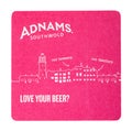 LONDON, UK - AUGUST 22, 2018: Adnams beer beermat coaster isolated on white background.