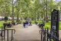 London, UK- August 6, 2023: Berkeley Square Gardens in the Mayfair district Royalty Free Stock Photo