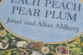 LONDON, UK - August 2021: Close up of a book cover by janet and allan ahlberg. Royalty Free Stock Photo