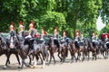 Famous London Horse Guards. Changing of the guards ceremony at Buckingham Palace