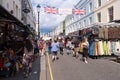 The famous Portobello Road street market in London Royalty Free Stock Photo