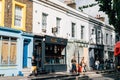 Portobello Road Market, a famous antiques street in Notting Hill in London