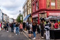 Portobello Road Market, a famous antiques street in Notting Hill in London