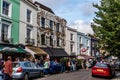 Portobello Road Market, a famous antiques street in Notting Hill in London