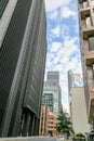 Modern buildings in office district Bishopsgate, London