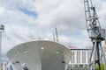 Sunborn Yacht boat moored in Docklands, London