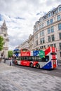 Toot Bus, London touring bus outside St Pauls Cathedral Royalty Free Stock Photo
