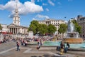 Trafalgar Square  in London on a beautiful summer day Royalty Free Stock Photo