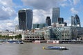 LONDON, UK - AUGUST 22 : View of modern architecture in the City Royalty Free Stock Photo