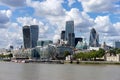 LONDON, UK - AUGUST 22 : View of modern architecture in the City Royalty Free Stock Photo