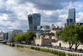 LONDON, UK - AUGUST 22 : View of modern architecture in the City Royalty Free Stock Photo