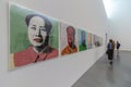 LONDON, UK - AUGUST 2, 2018: Visitors in the interior of famous Tate Modern art gallery